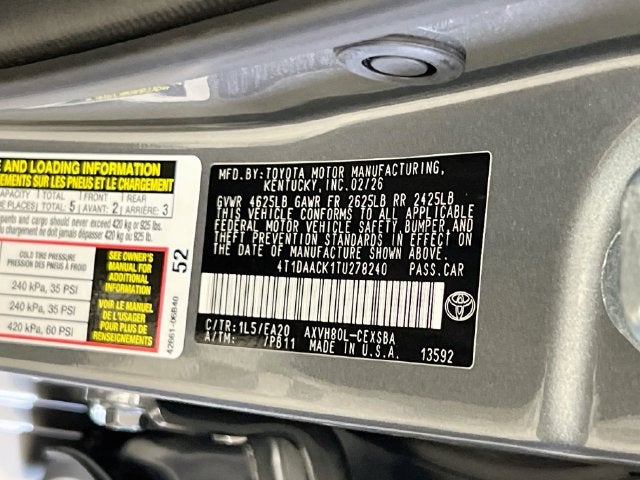 2026 Toyota Camry SE