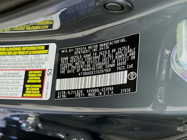 2026 Toyota Camry XSE