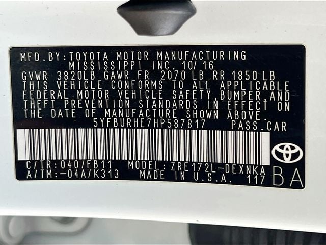 2017 Toyota Corolla LE