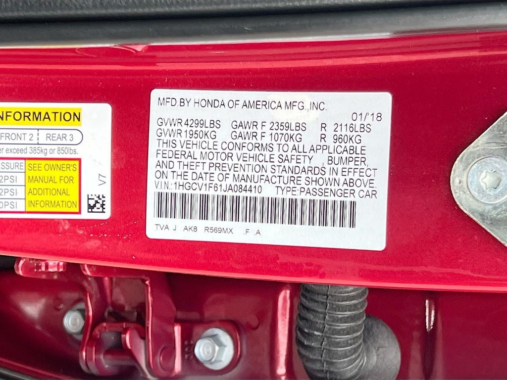 2018 Honda Accord EX-L w/Navigation