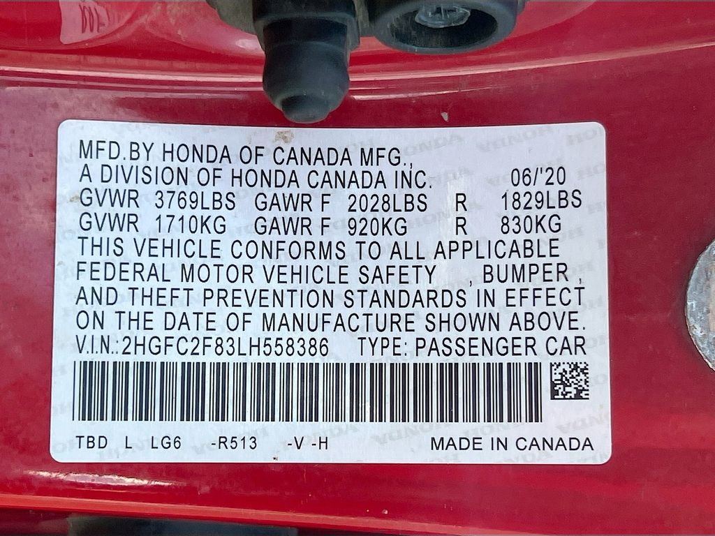 2020 Honda Civic Sport