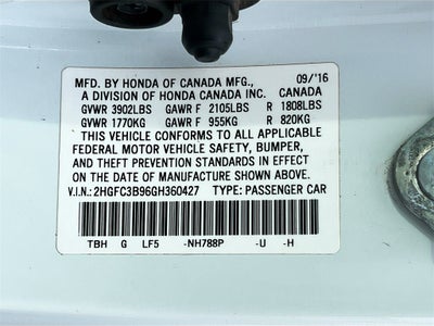 2016 Honda Civic Touring