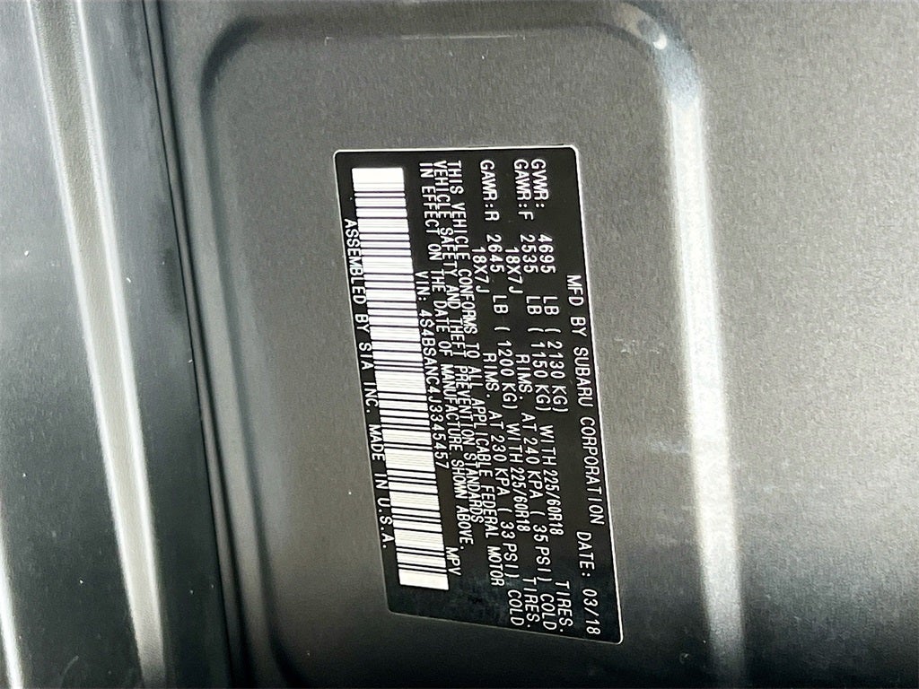 2018 Subaru Outback 2.5i Limited