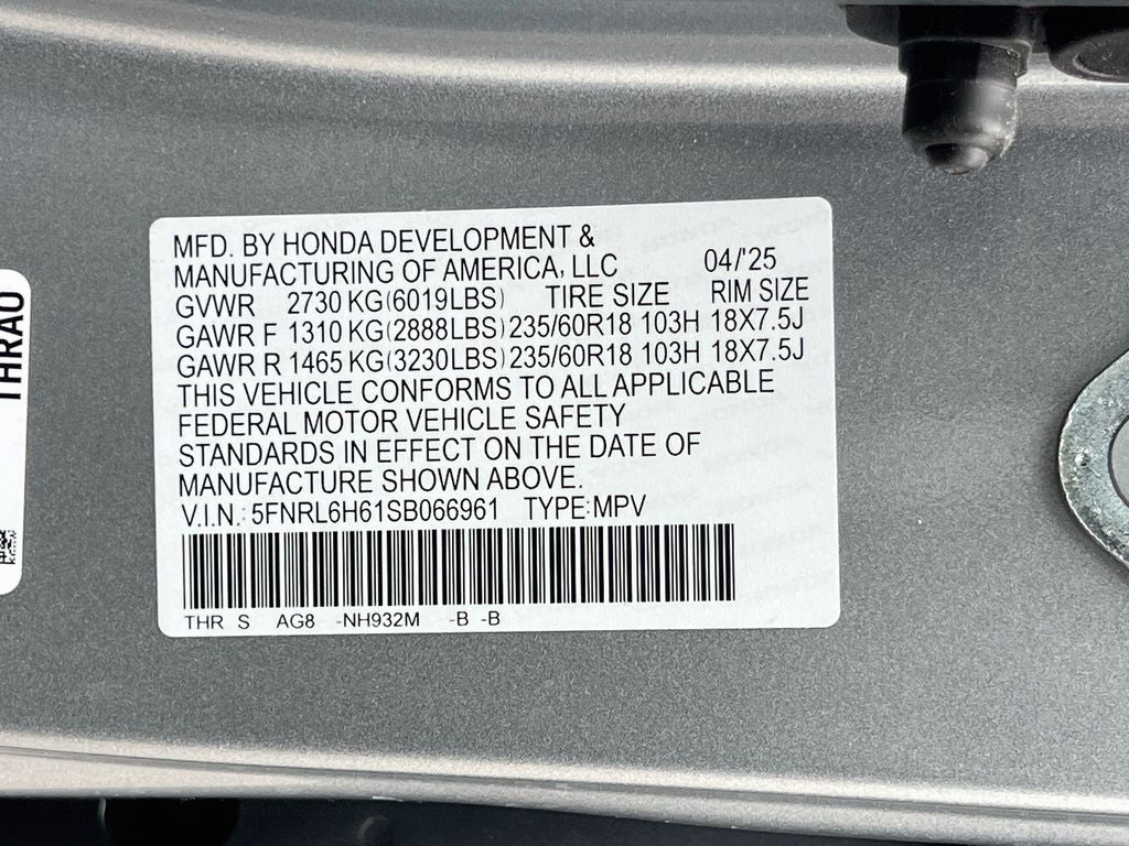 2025 Honda Odyssey EX-L