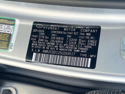 2025 Hyundai Tucson Hybrid SEL Convenience