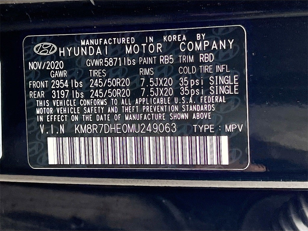 2021 Hyundai Palisade Calligraphy