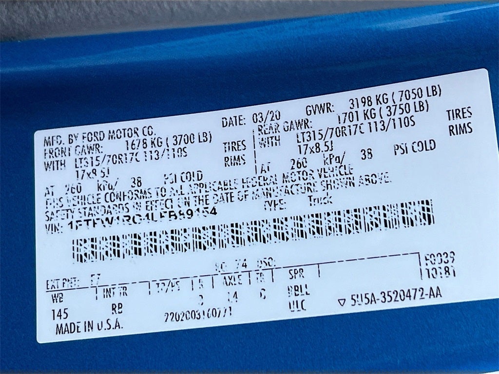 2020 Ford F-150 Raptor