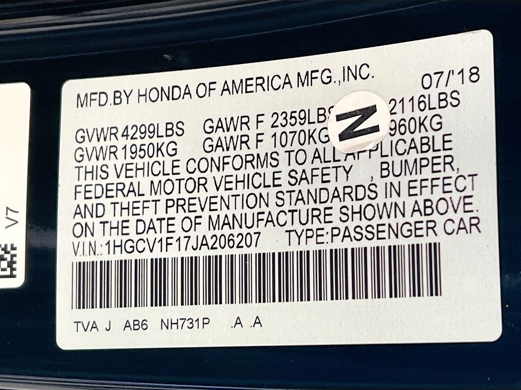 2018 Honda Accord LX