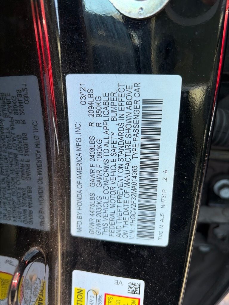 2021 Honda Accord Sport 2.0T