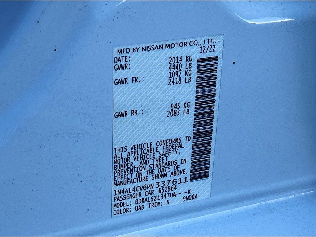 2023 Nissan Altima 2.0 SR