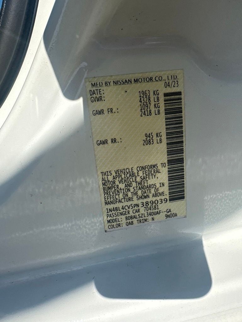 2023 Nissan Altima 2.5 SR