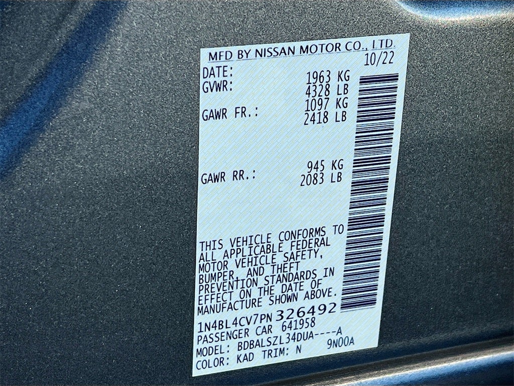 2023 Nissan Altima 2.5 SR