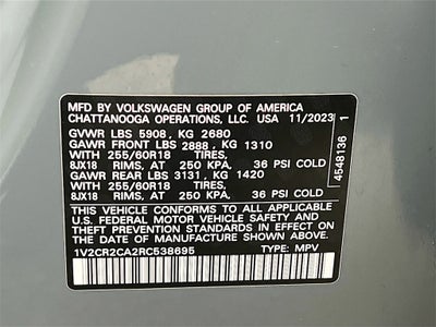 2024 Volkswagen Atlas 2.0T Peak Edition SE w/Technology