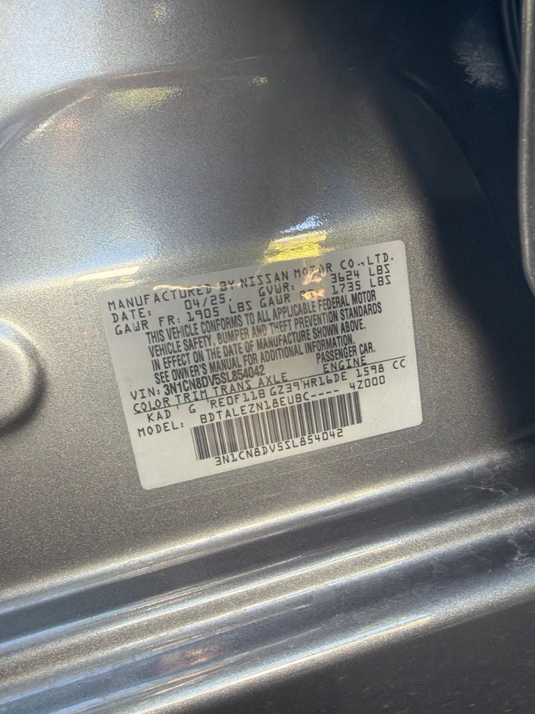 2025 Nissan Versa 1.6 S