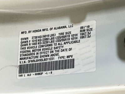 2020 Honda Odyssey Elite