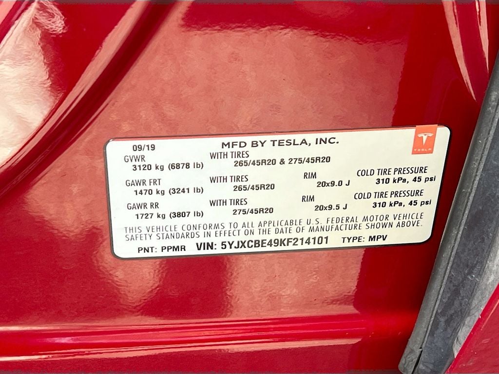 2019 Tesla Model X Performance