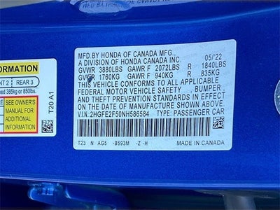 2022 Honda Civic Sport