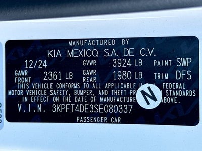 2025 Kia K4 LXS