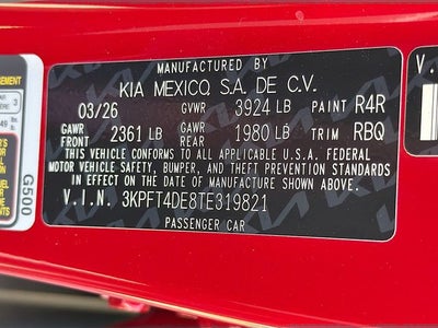 2026 Kia K4 LXS