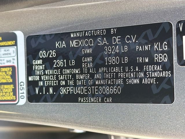 2026 Kia K4 EX