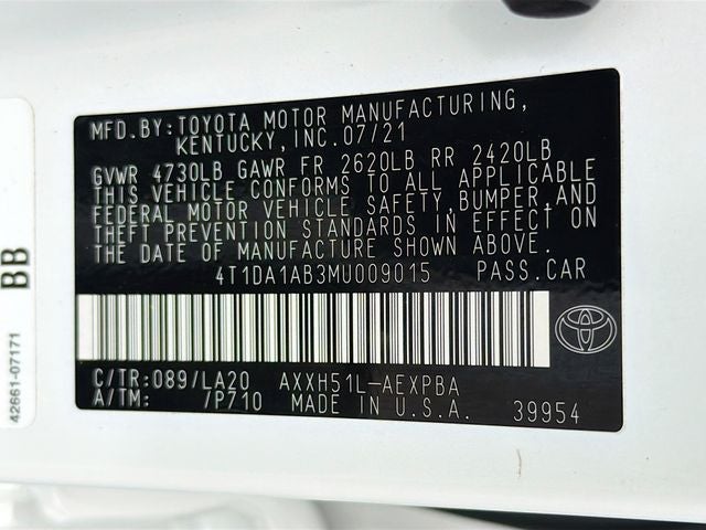 2021 Toyota Avalon Hybrid Limited
