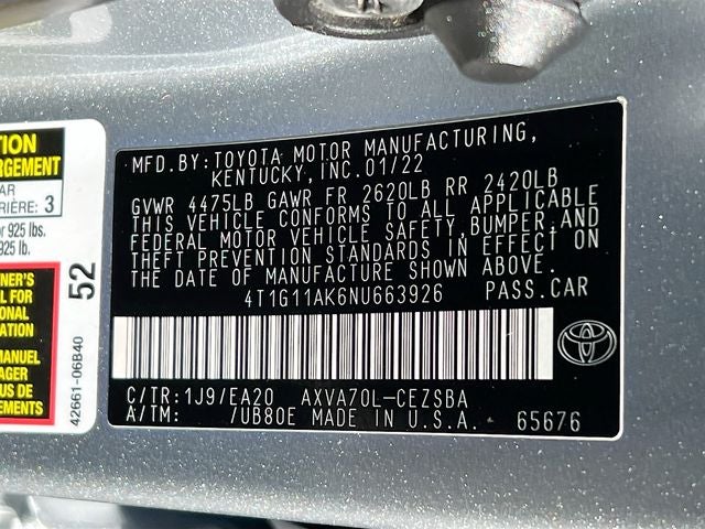 2022 Toyota Camry SE