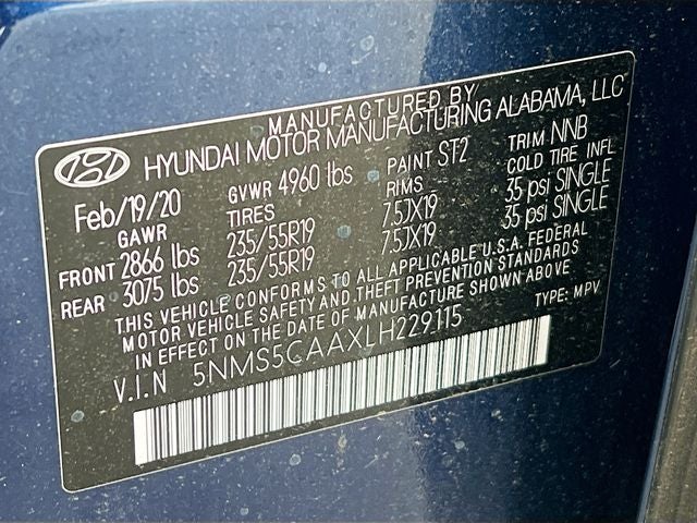2020 Hyundai Santa Fe Limited