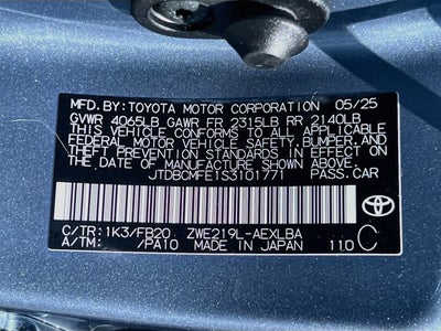 2025 Toyota Corolla Hybrid LE