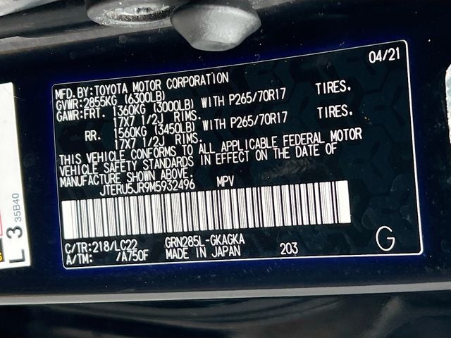 2021 Toyota 4Runner TRD Off-Road Premium