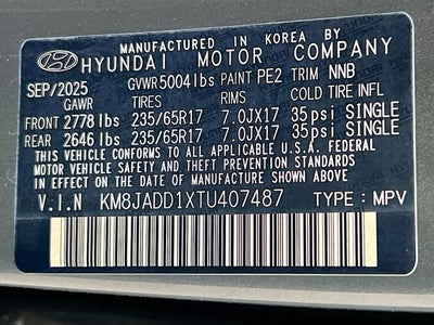 2026 Hyundai Tucson Hybrid Blue